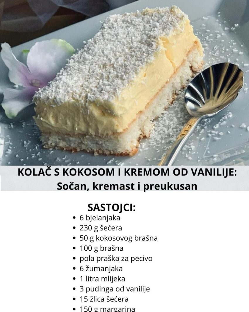 kolac-s-kokosom-i-kremom-od-vanilije:-socan,-kremast-i-preukusan